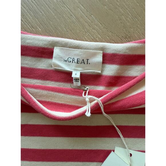 New The Great. The Sailor Sweater Size 0 Punch Stripe $225 - Picture 5 of 7